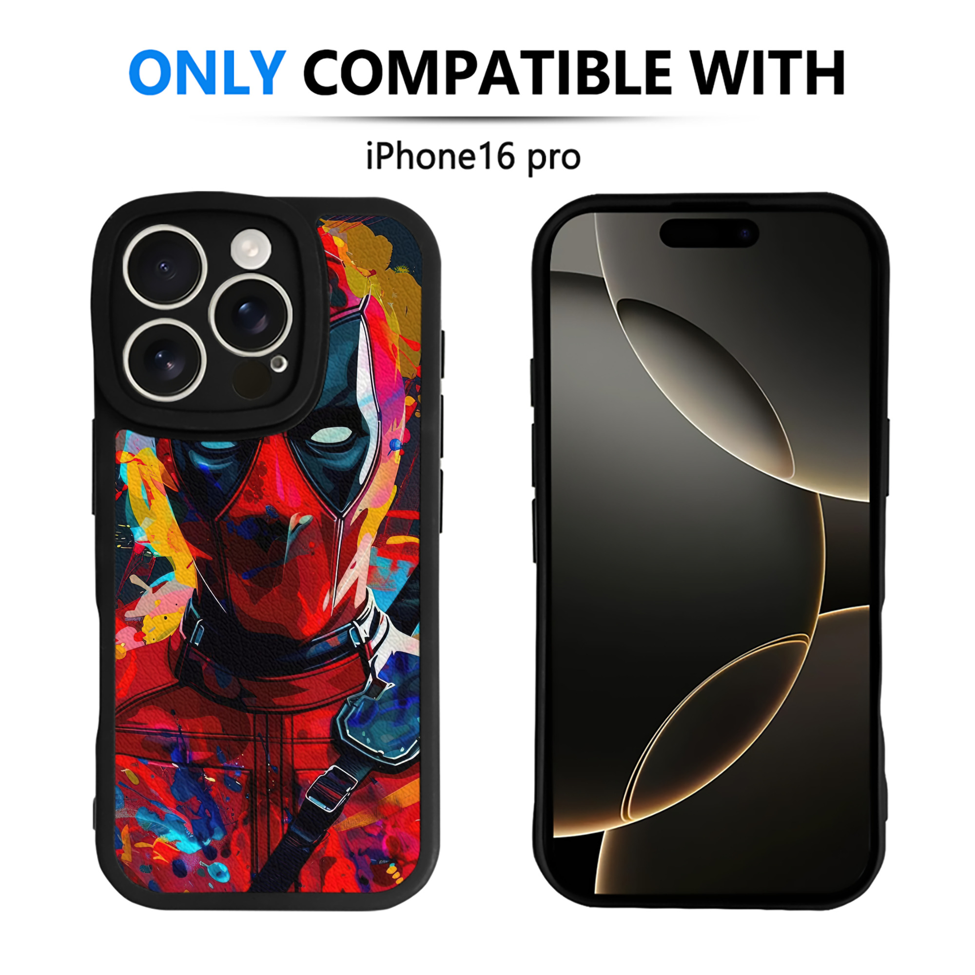 （画像用） Deadpool デッドプール 【iPhone 16シリーズ対応】シリコンスマホケース（レザー調） 材質：シリコン